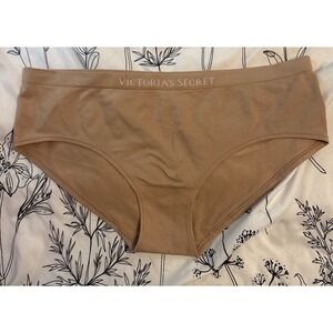 NEW Victoria's Secret Beige Seamless Hiphugger Panties Underwear, Size XL